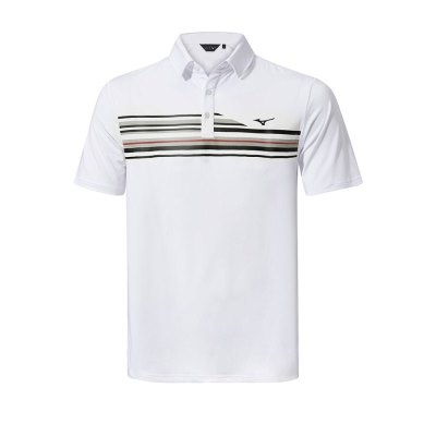 Camisa Polo Mizuno QD Elite Stripe Hombre - Blancos - Chile M145QVZIJC